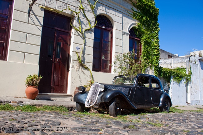 Colonia de Sacramento, Uruguay, house, car