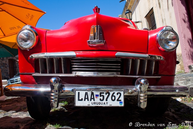 Colonia de Sacramento, Uruguay, car, old, antique