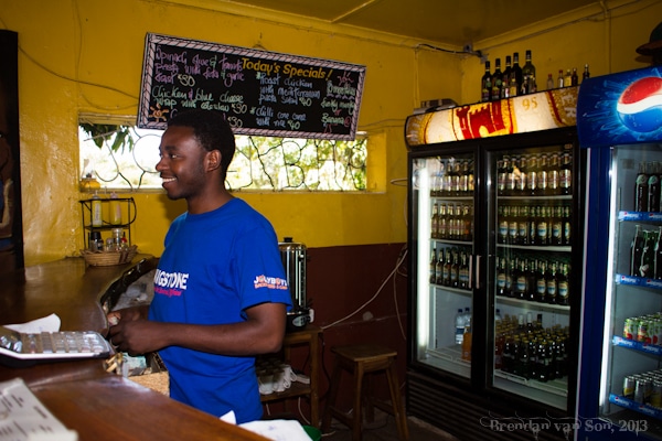 Livingstone, Zambia, bartender