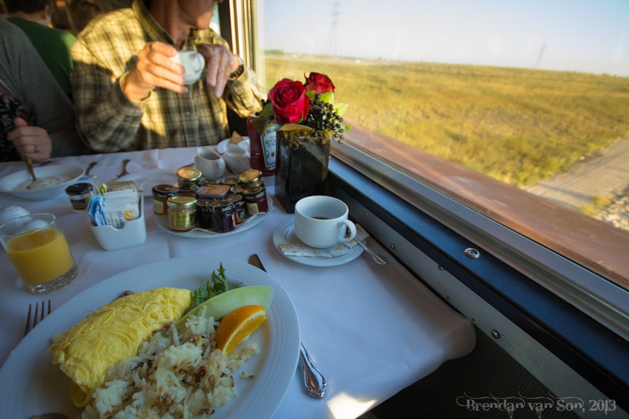VIA, Train Across Canada, breakfast